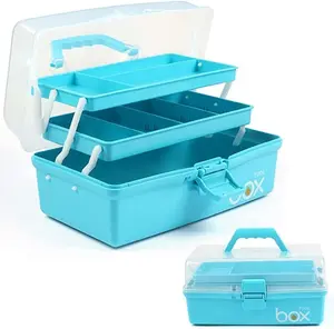 Folding Tool Box 12in Storage Organizer for Crafts Sewing Supplies Medicine