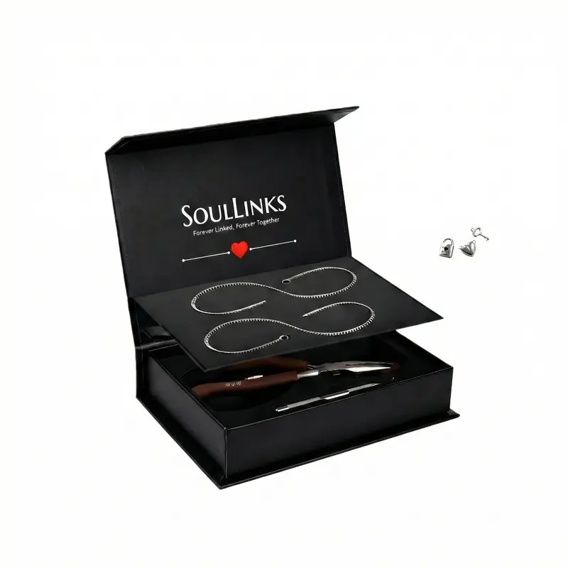 Soullink Permanent Couples Bracelets with Special Clasp - Perfect Date Night Gift for Anniversary and Birthday