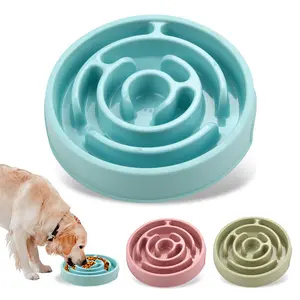 Pet Cat Dog Slow Feeder Bowl, Puzzle Feeder, Anti-Choking Pet Supplies, Round Licking Dish, Slow Eating Food Tray for Cats and Dogs