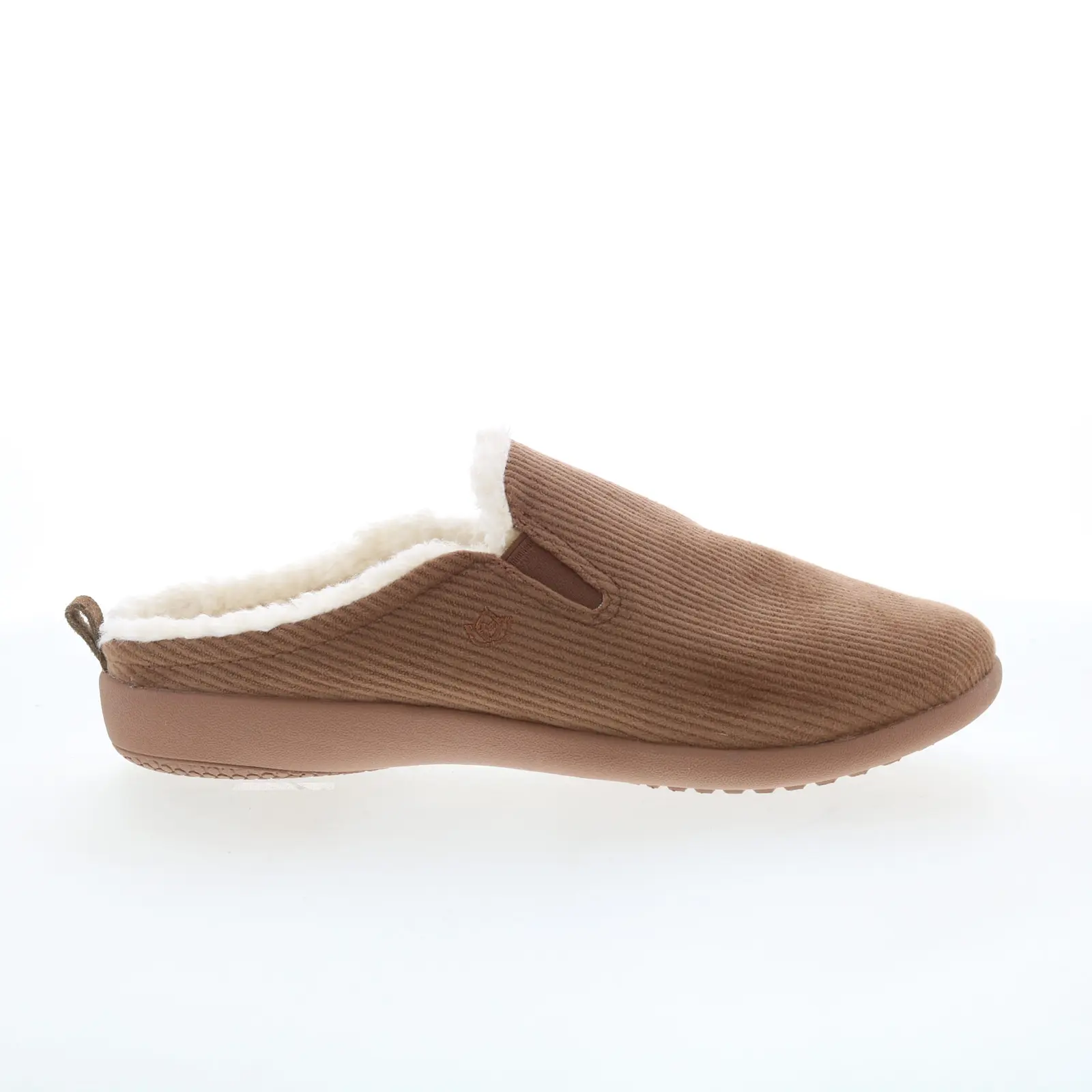 Spenco Dundee Corduroy SP2012BRO Mens Brown Slip On Clogs Slippers Shoes