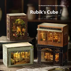 Zhiqu House MINI Fantastic Cube DIY Miniature House Kit, Pre-Cut Paper Parts, Flip-Page Design, Creative Craft Gift for Teens & Adults