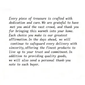 A thank-you letter to the buyer