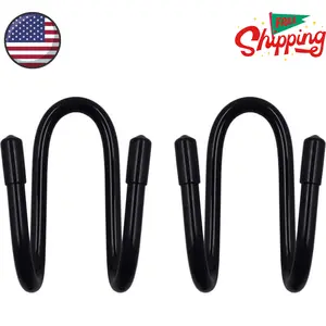 Flexible Over The Seat Hard Hat Rack Holder Back Seat (Black X 2 Pack)