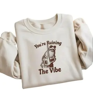 Embroidered Marcus The Worm Shirt, You're Ruining The Vibe Marcus, Marcus The Worm Funny Meme Shirt, Marcus The Worm Merch Embroidered