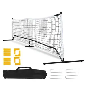 Answer E 22FT Portable Pickleball Tennis Net with Landmarks and Carry Bag Outdoor
