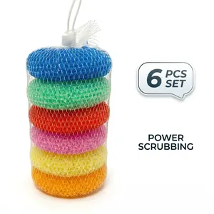 6-Pack Colorful Kitchen Cleaning Balls Set