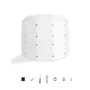 VEVOR Drum Shield, 5 Panels 2ftx 5ft Portable Acrylic Drum Cage with Zinc Alloy Hinges and Deflectors for Church Concert Halls, Drum Shields Drum Sound Barrier Suitable for Practice and Performance