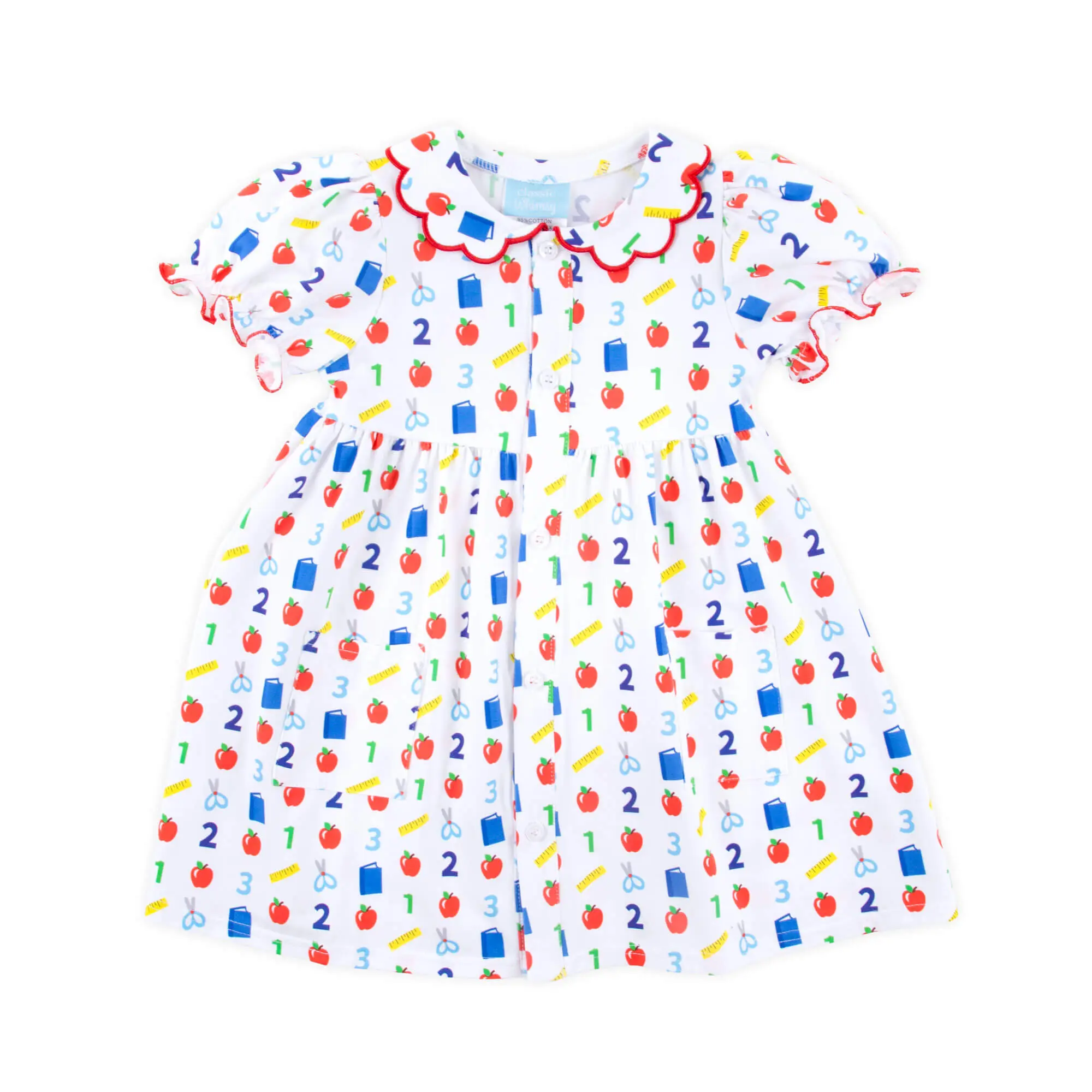 Easy as 123 White Lola Dress - Soft Knit Back to School Outfit for Girls