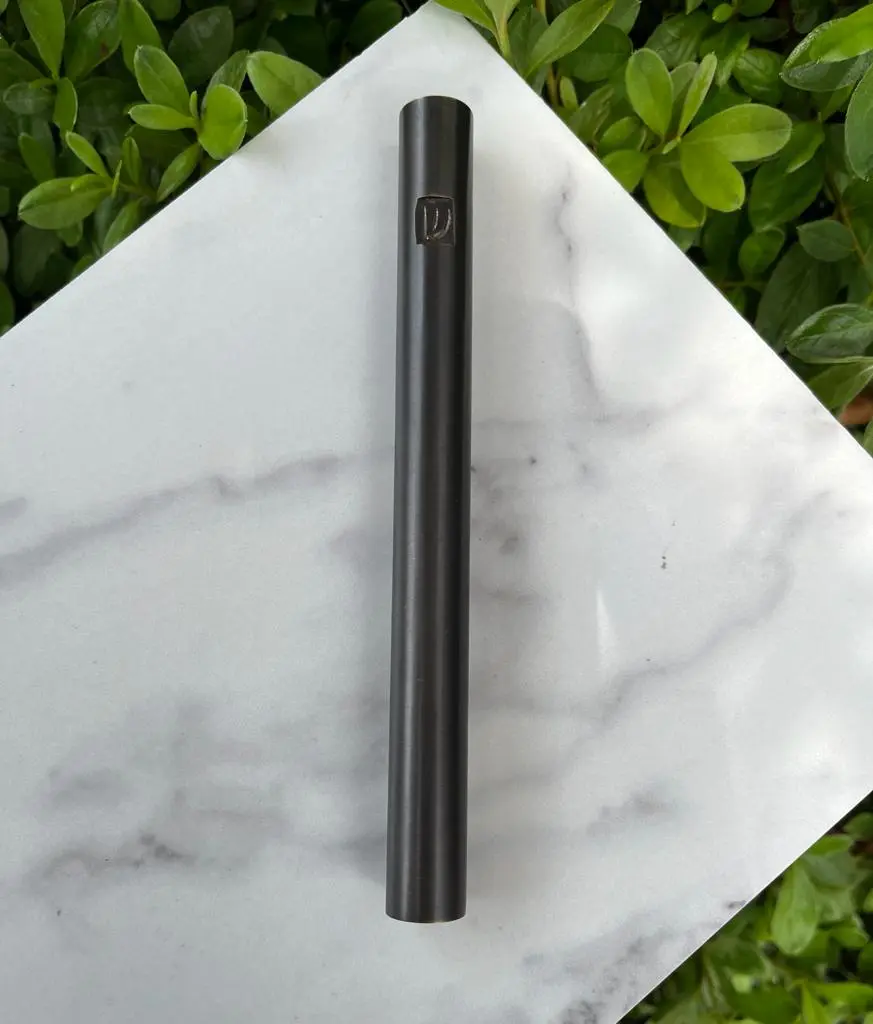 Dark Brass (Brown) Design Mezuzah Case