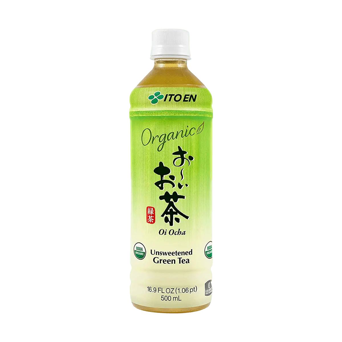 ITO EN Organic Unsweetened Green Tea 500ml - USDA Certified, Zero Sugar, Fat-Free, Calorie-Free - Refreshing Japanese Matcha Blend