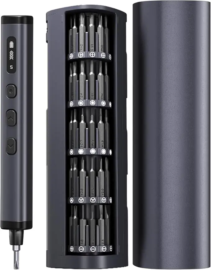 78 in 1 Electric Screwdriver Kit, Precision Rechargeable Screwdriver with Magnetic Bits, USB-C Charging Repair Tool for Phone Laptop PC Electronics