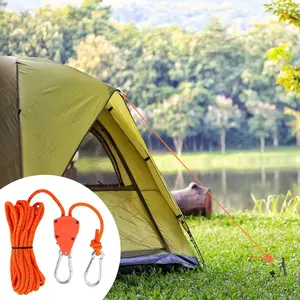4 Pcs Pulley Wind Rope Adjustable Ratchet Hangers Reflective Guy Ropes Rope for Plant Lamp and Tents Fashion Accessories