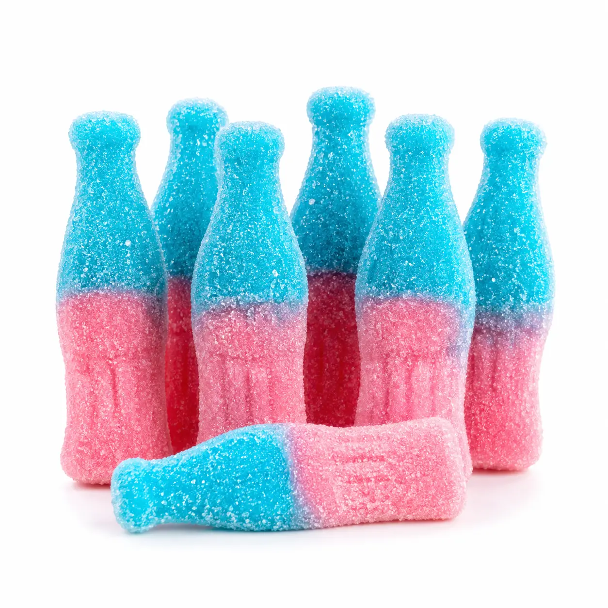 Bubble Gum Gummy Bottles Candy Soft Chewy Fruity Treat 7.5oz