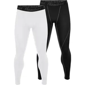 Roadbox Men’s Compression Pants Running Tights, Performance Sports Workout Leggings, Athletic Base Layer for Gym Basketball