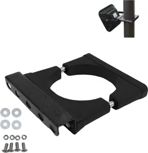 Infrared Lights Card Holder, LED Flood Light Vertical Pole Bracket Lamp Post for Outdoor Solar Post Light with 3" Fitter Mount, Universal Fit 3 inch Pole Mounting Junction Box and Electrical Boxes