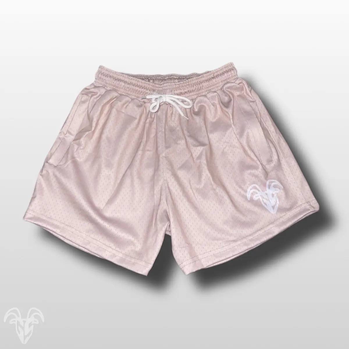 Men's Goat Strength Mesh Shorts / Men's Shorts 5 inch inseam shorts  Tan Casual Elastic Gym Workout Zipper Fitness Menswear | Khaki Color Athletic Breathable hoochie daddy shorts  Outdoor