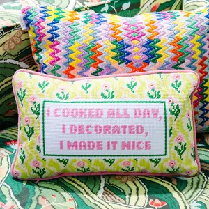 Made it Nice Needlepoint Pillow