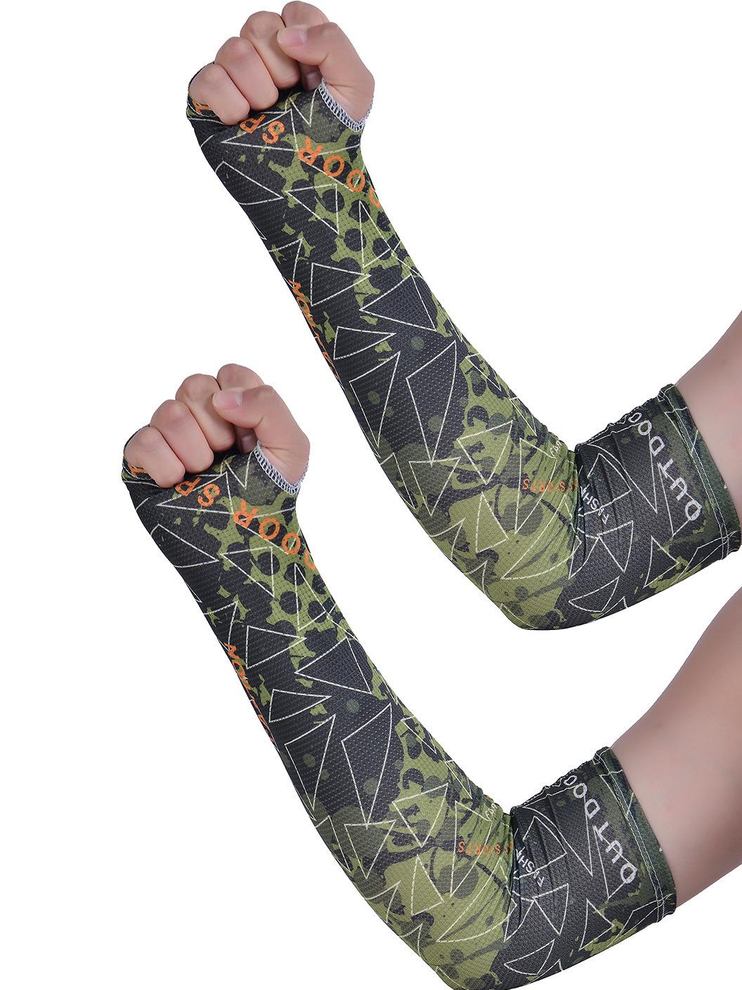 4 Pairs Arm Sleeve with Thumb Holes Women Men UV Protection Cooling  Gloved Arm Sleeves Sports Compression Unisex  Fingerless Sun Compression Long Arm Cover Sleeve for Summer Cycling Running Hiking