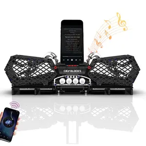 High-Quality Car Exhaust Shape Bluetooth-compatible Speaker, Modular Desktop Decor, Phone Stand, USB Powered, Trendy Gift Idea