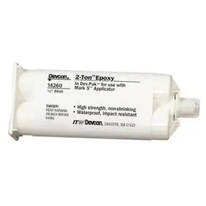 Devcon 50 mL Cartridge Two Part Epoxy 8 to 12 min Working Time, 2,250 psi Shear Strength 14260