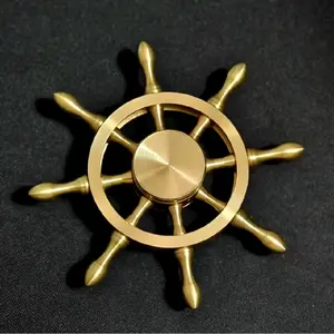 Delightful Nautical Metal Ship Wheel Fidget Spinner Stylish Relaxing Novelty Gift