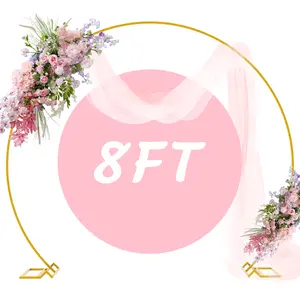 Balloon Arch Bracket, Circular Background Bracket, Golden Circular Wedding Arch Frame, Suitable for Weddings, Valentine'S Day, Birthdays, Parties, Friend Gatherings, Christmas, Garden Decoration