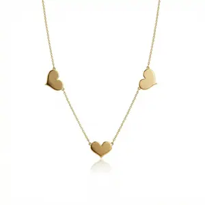 Triple Heart Necklace | Gold Necklace