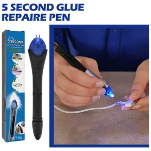 UV Ultraviolet Light Curing Glue Pen 5-Second Repair for Plastic, Ceramic, and Cable Adhesive Resistant to High and Low Temperatures