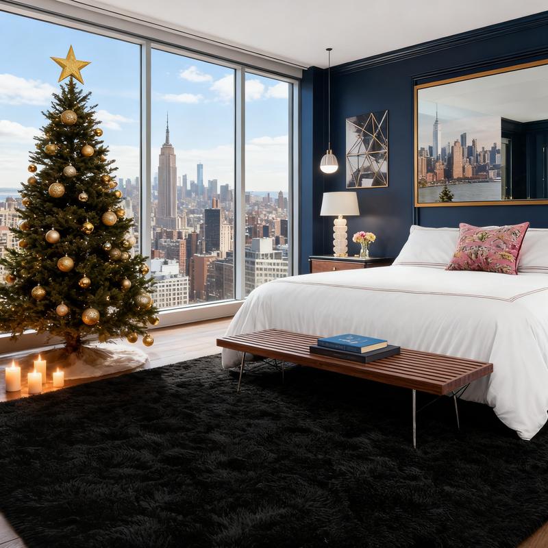 Super Soft 8x10 Feet Thickened Fluffy Area Rug for Living Room Plush Shaggy Mat for Bedroom Faux Fur Home Decor Mat