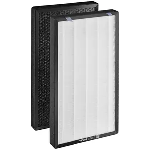 VEVOR Air Purifier Replacement Filter,  H13, 2-in-1 Compact & Lightweight Replacement Filter with Non-Woven Fabric, Easy-to-Install Purifier Filter with Activated Carbon, Fit for Square Purifier