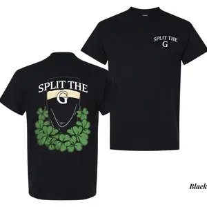 Shamrock St. Patrick's Day Split The G 2 Side T-shirt, Split The G Champions Shirt, Paddy's Day Tee, Unisex Cotton Shirt, St. Patrick's Day Gift for Men, for Women