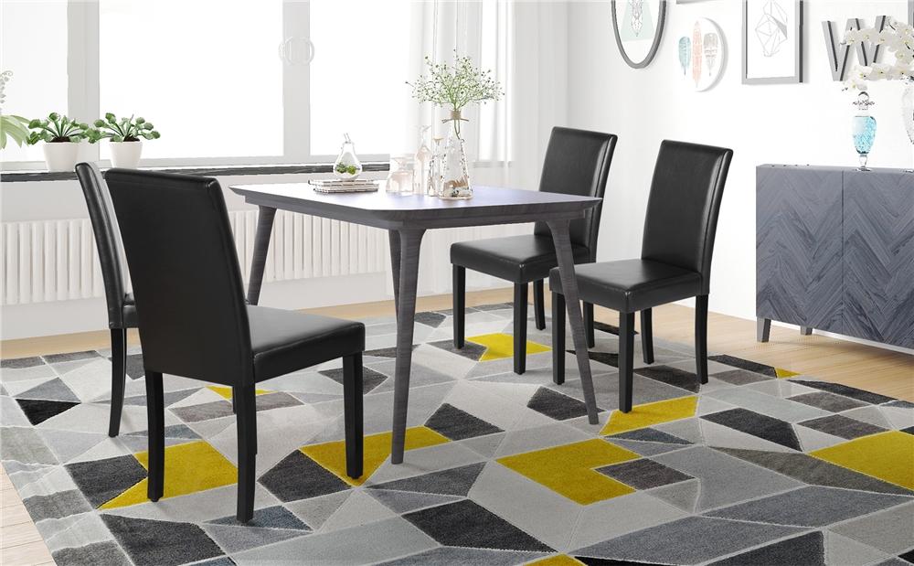 Yaheetech 4PCS Dining Room Chairs High Back Padded Rubberwood Legs Kitchen Chairs for Home Restaurants