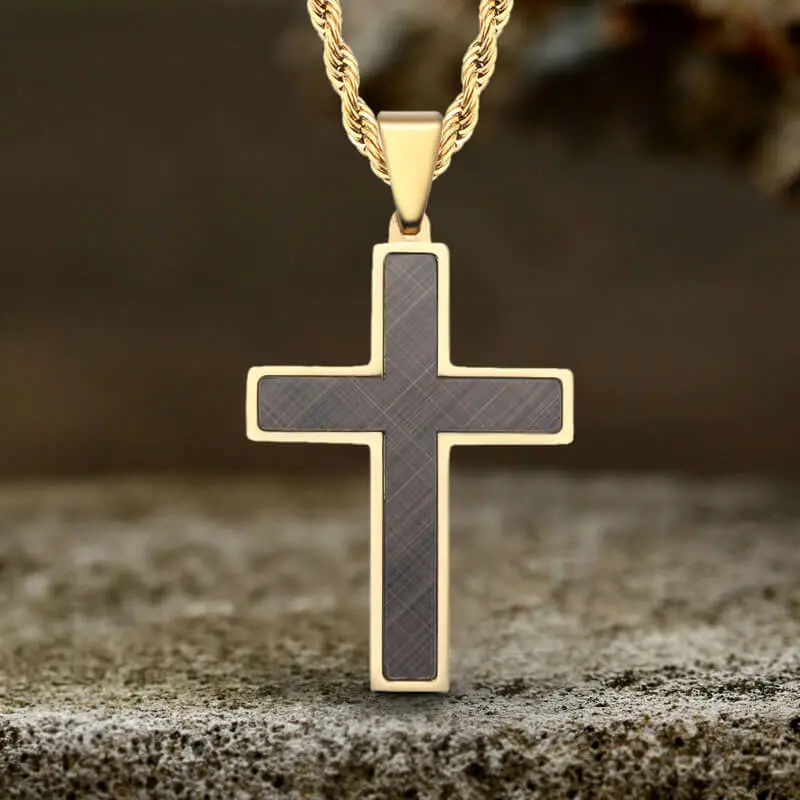 GTHIC Unisex Simple Cross Pendant Stainless Steel Jewelry for Daily Wear Necklace