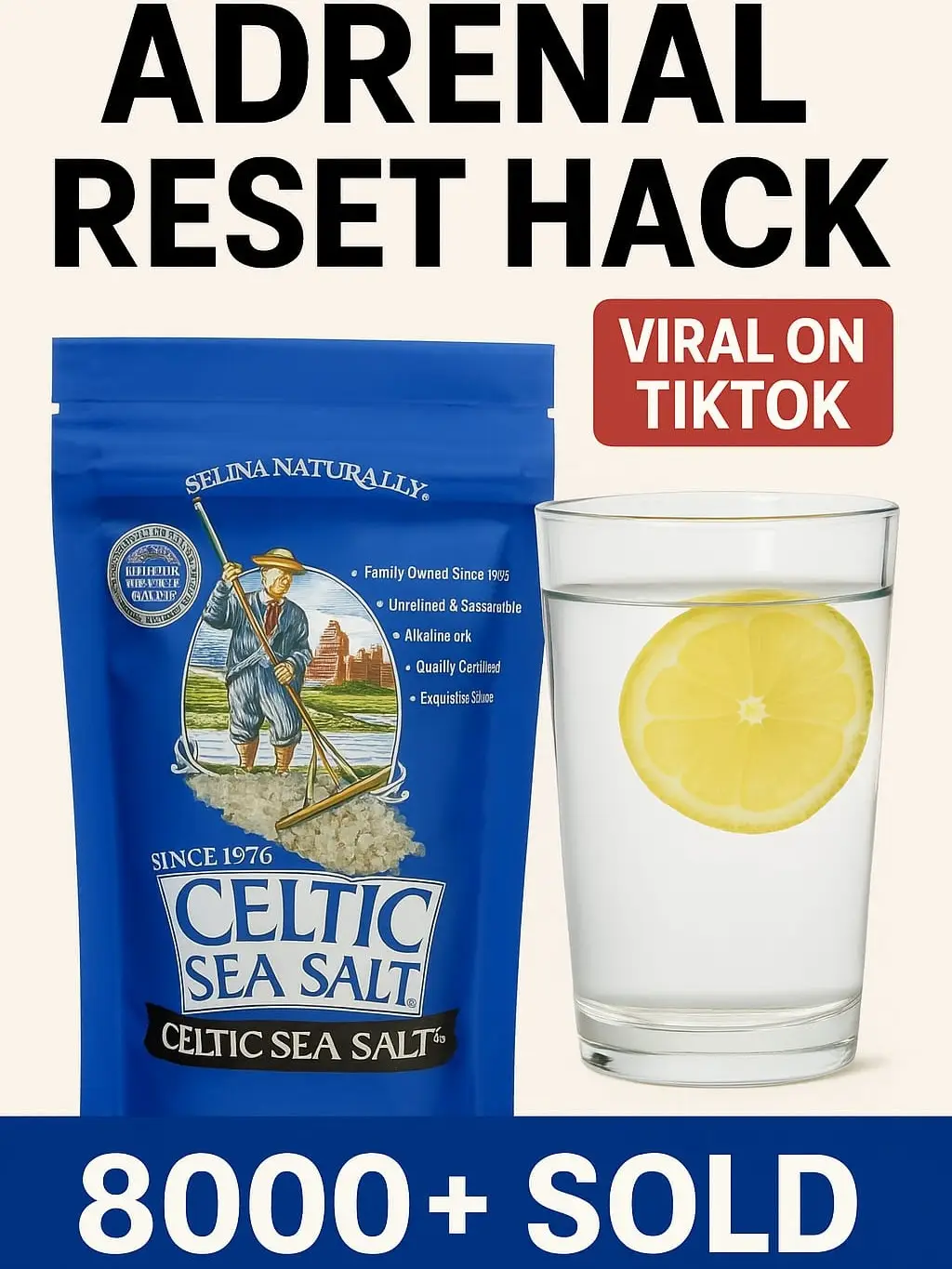 [TIKTOK SHOP VIRAL] Selina Naturally Celtic Sea Salt Light Grey Pouch 8 oz - Natural Flavor Enhancer Pink Himalayan Benefits Gluten-Free Kosher Vegan