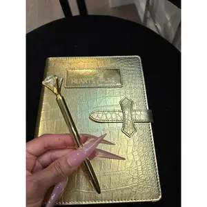 Hearts Pure Gold Faith binder with Gold Diamond pen