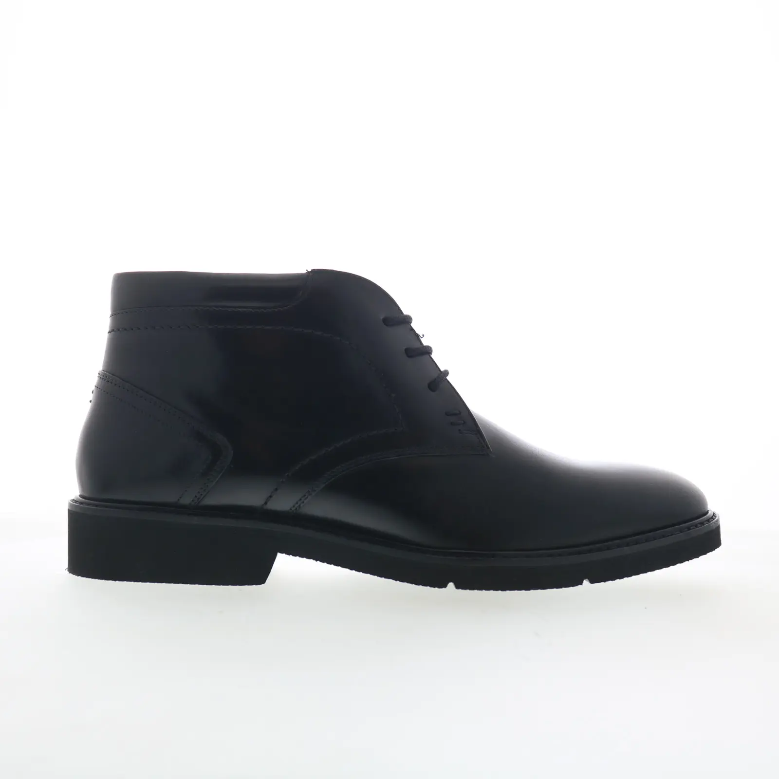 Rockport Flynn RMFLYNN Mens Black Leather Lace Up Chukkas Boots