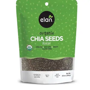 Organic Chia Seeds, 8.8 oz, Natural Raw Black Chia Seeds, Plant-Based, Non-GMO, Vegan, Gluten-Free, Kosher, Gels Easily, Superfood