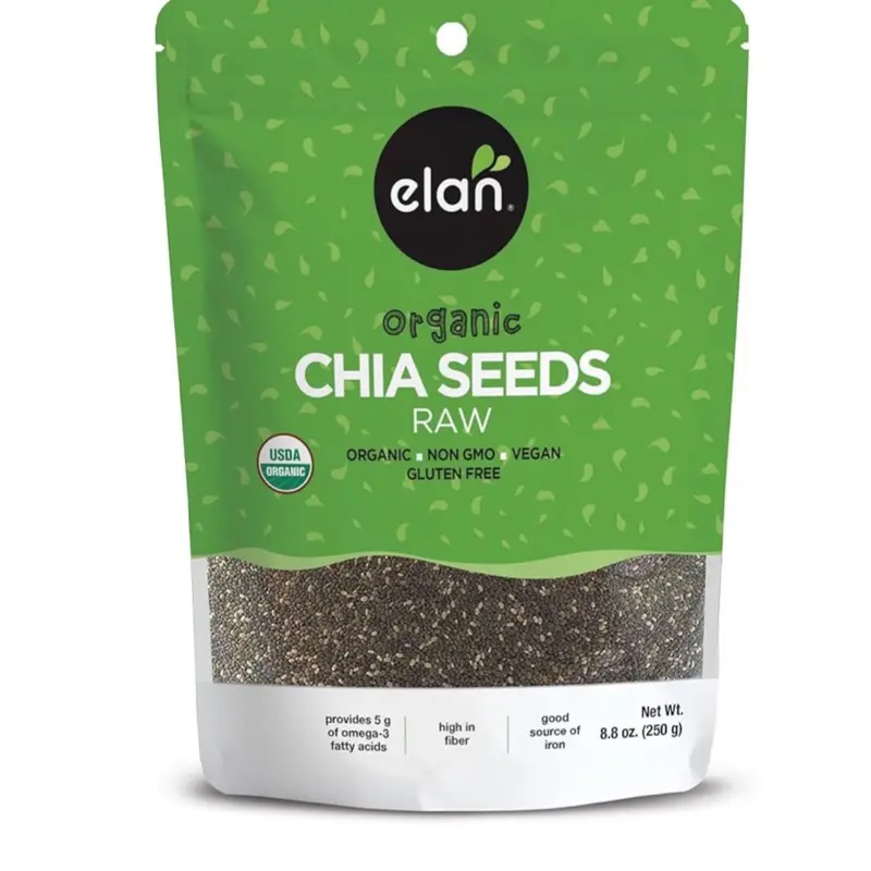 Organic Chia Seeds, 8.8 oz, Natural Raw Black Chia Seeds, Plant-Based, Non-GMO, Vegan, Gluten-Free, Kosher, Gels Easily, Superfood
