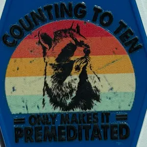 Counting to ten only makes it premeditated RETRO MOTEL KEYCHAIN