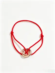 1/6PCS Interlocking Rings Braided Bracelet, Multi-Color Couple String Bracelet, Adjustable Ins-Style Jewelry, Stylish Accessory for Daily Wear/Date/Gifts, Gift For Friend