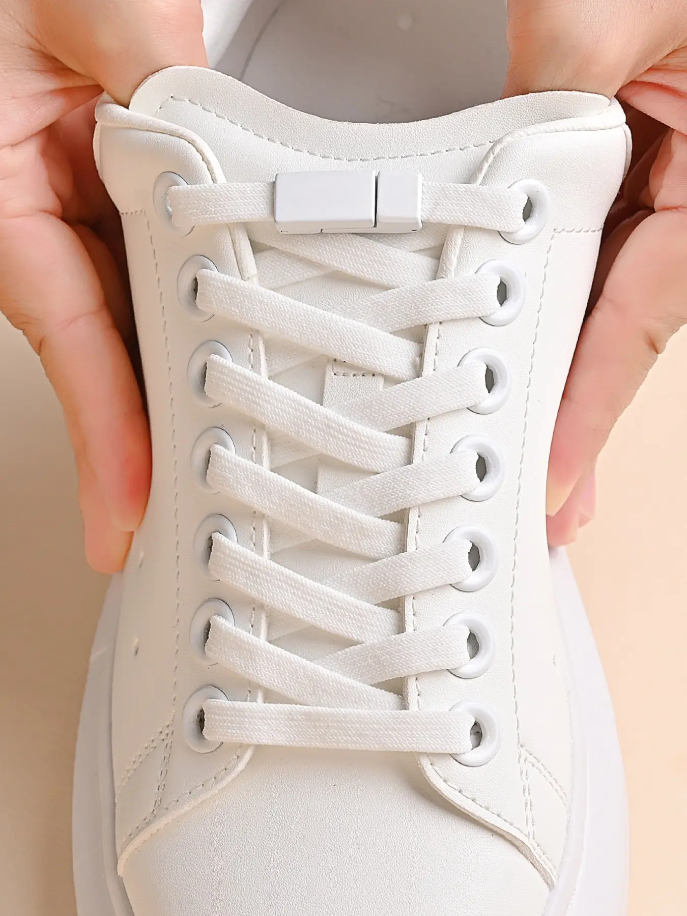Magnetic No-Tie Shoelaces Elastic Lazy Shoe Laces Fashionable Thick Laces Design for Skate Shoes Sports Shoes, Casual Style All Seasons Sneaker Shoe Laces For Sneakers No Tie