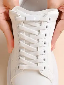 Magnetic No-Tie Shoelaces Elastic Lazy Shoe Laces Fashionable Thick Laces Design for Skate Shoes Sports Shoes, Casual Style All Seasons Sneaker Shoe Laces For Sneakers No Tie