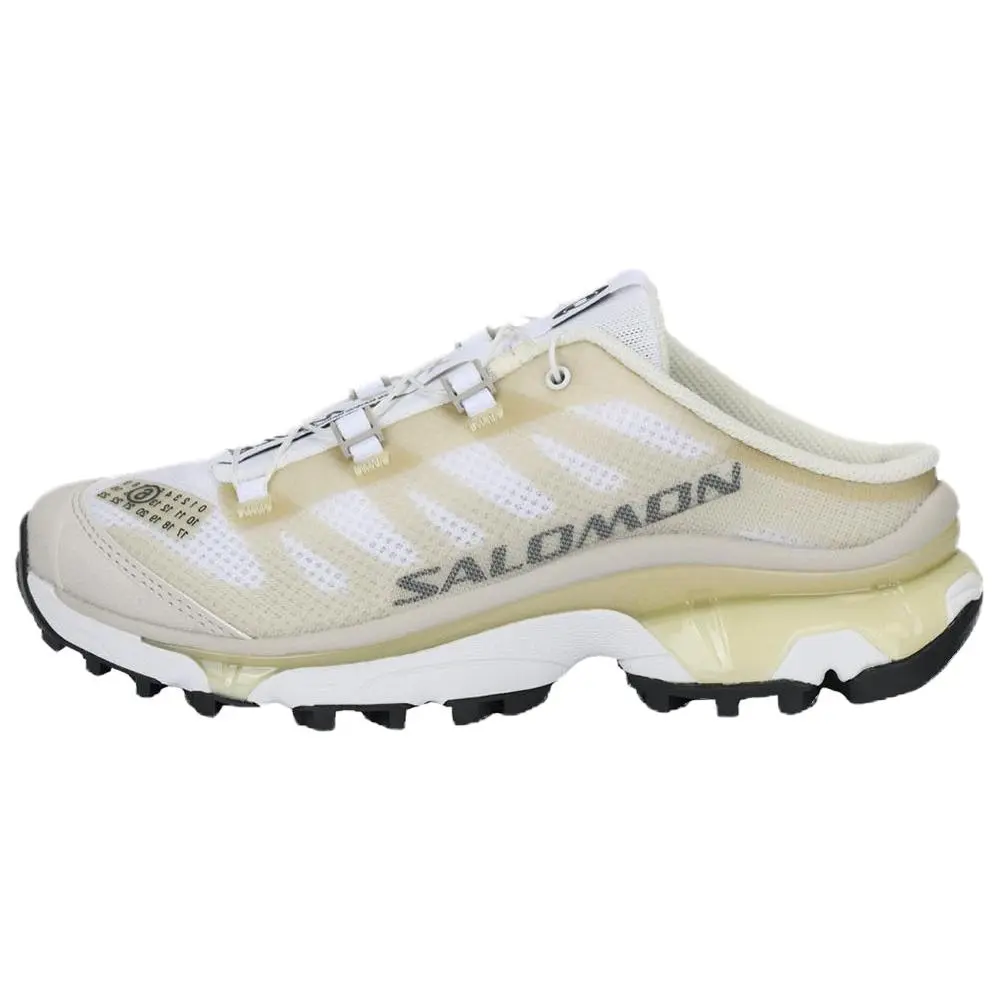 Women's Salomon x MM6 Maison Margiela XT4 Round-Toe Mule Sneakers - Rubber Sole, House White, Walking Shoes, Trainer, Maison Mihara Casual Footwear