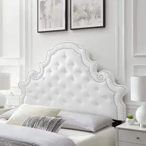 Modway Diana Tufted Performance Velvet Twin Headboard in White