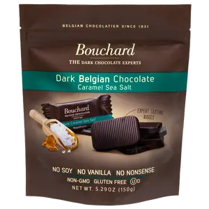 Belgian Dark Chocolate Caramel Sea Salt Napolitains 5.29 OZ (150g)