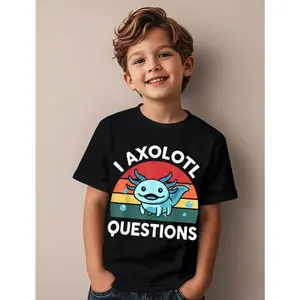 I Axolotl Questions Funny Graphic Funny Awesome Graphic Kid T-Shirt Popular Kid T Shirts Trending Tees Tops for Kid FWD