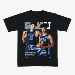 Cameron Boozer Cayden Boozer Duke Basketball Shirt Family Ties Graphic Tee, College Game Day Fan Shirt, Gift for Duke Fans, Students, Players, Coaches
