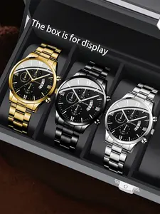 Men's Casual Business Fashion Watch Set, Multiple Colors, Perfect Gift for Father's Day, Teacher's Day, Thanksgiving, Birthday
