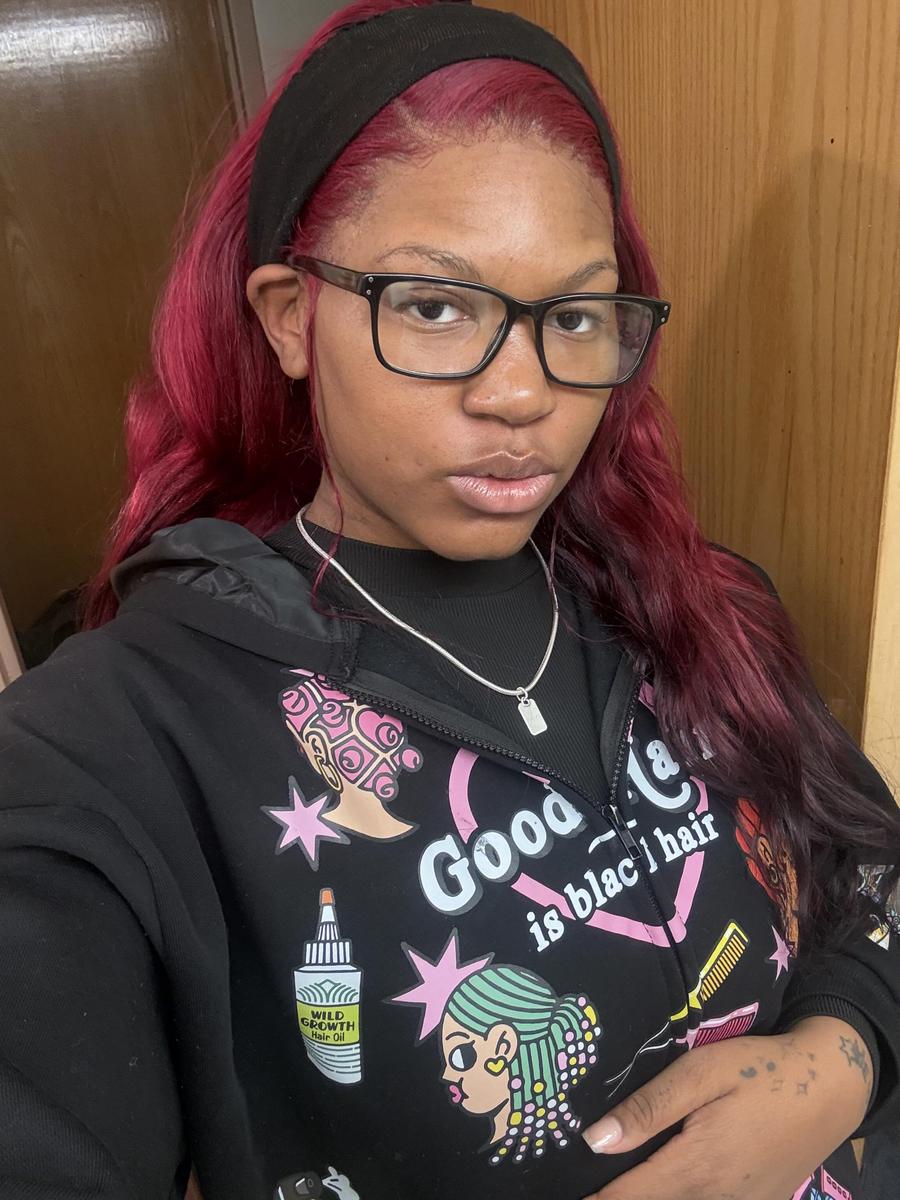 Item: 13X6 99J# Burgundy Body wave, 28''