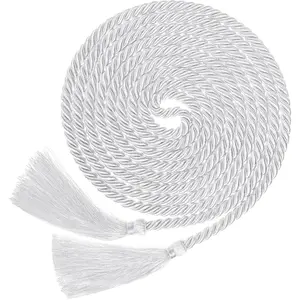 153 Inch Cincture Clergy Rope Ceremonial Vestment Alba Robes for Christian Religious Rites Celebrating Masses Jesus Costume for Priest Deacon Altar Server White Tassel